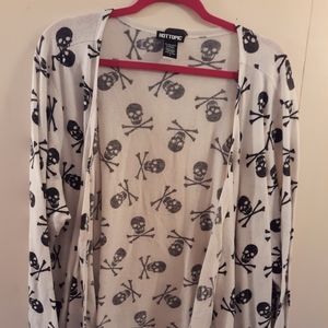 Hot Topic Skulls & Crossbones Cardigan